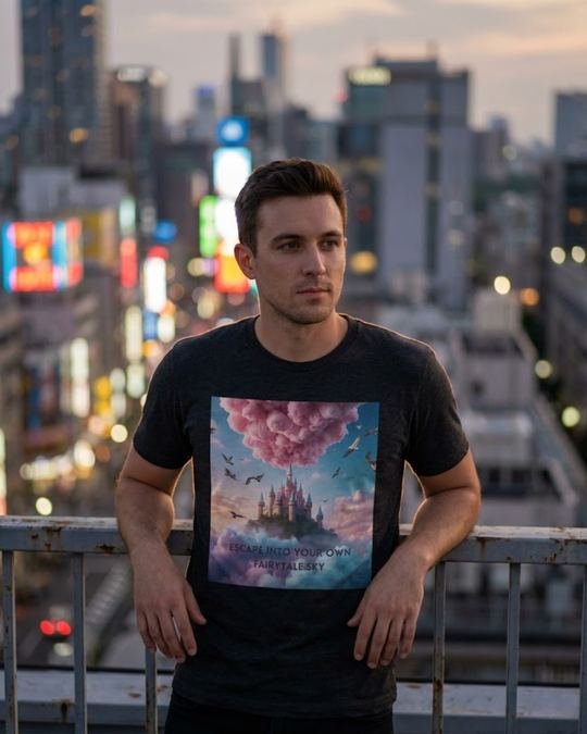 Apparel campaign creative — night city street